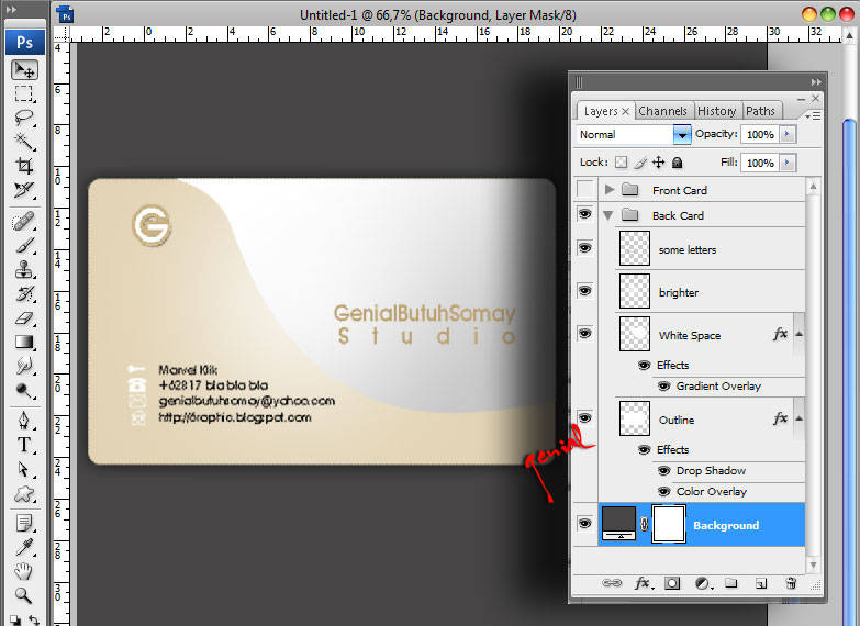 Simple Business Card in Photoshop