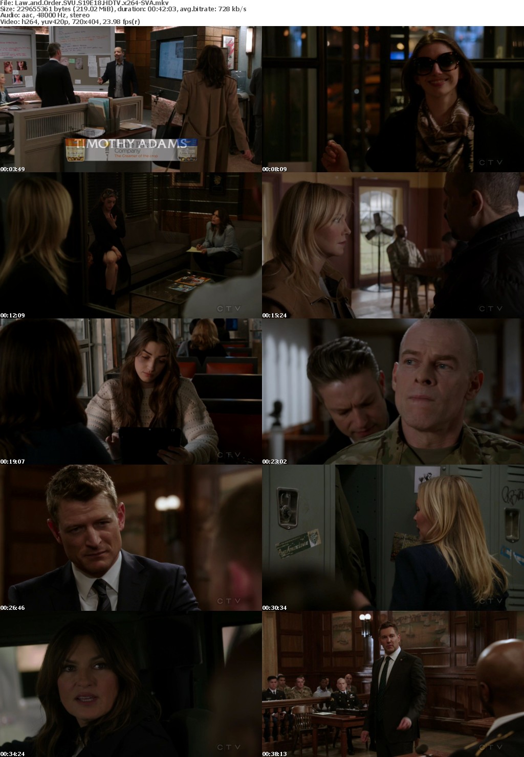 Law and Order SVU S19E18 HDTV x264-SVA Law and Order SVU S19E18 HDTV x264-SVA