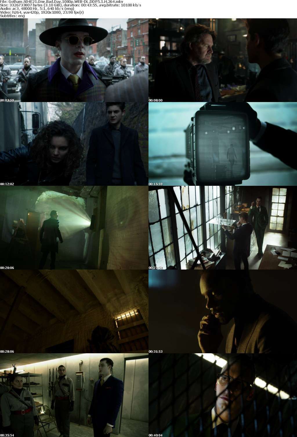 Gotham S04E21 One Bad Day 1080p WEB-DL DDP5 1 H 264 Gotham S04E21 One Bad Day 1080p WEB-DL DDP5 1 H 264