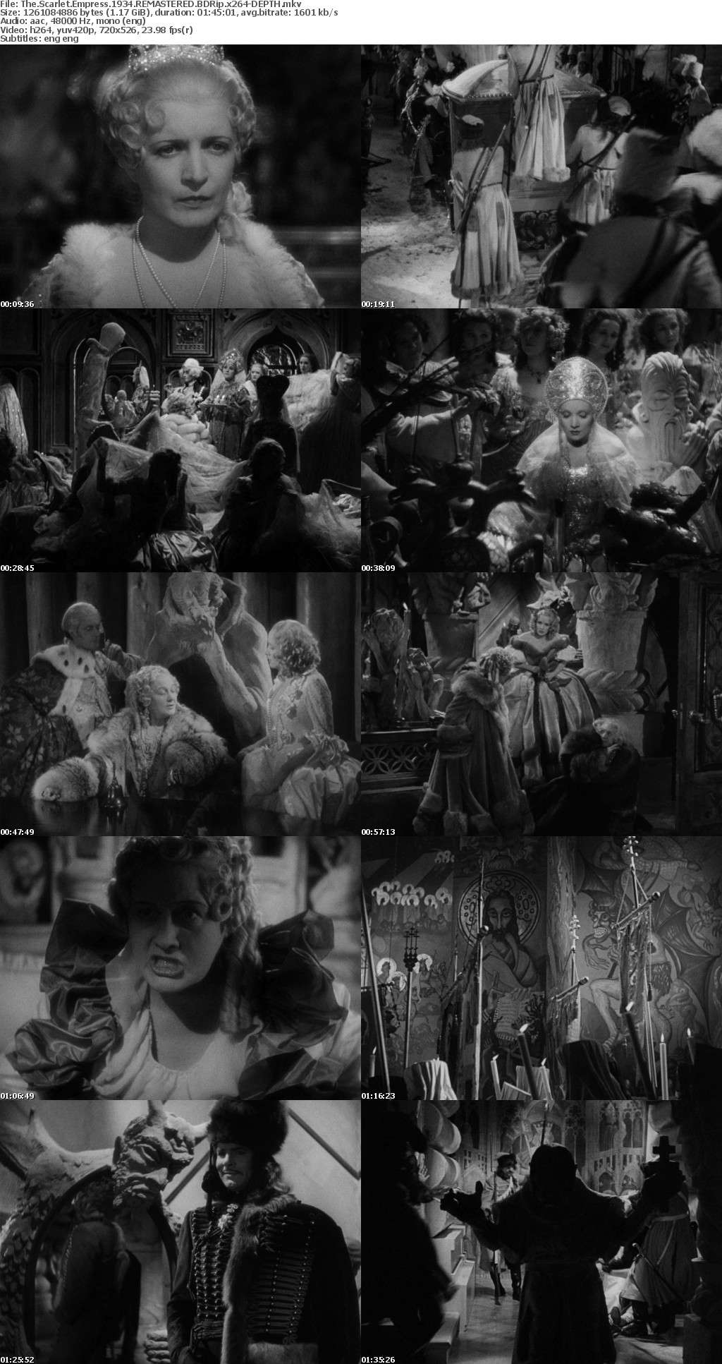 The Scarlet Empress (1934) REMASTERED BDRip x264-DEPTH