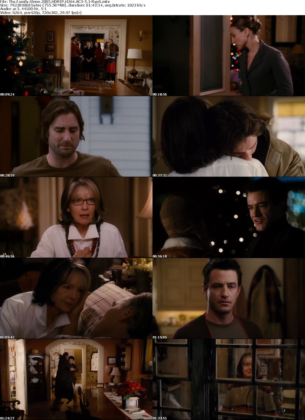 The Family Stone 2005 HDRIP H264 AC3-5 1-RypS The Family Stone 2005 HDRIP H264 AC3-5 1-RypS