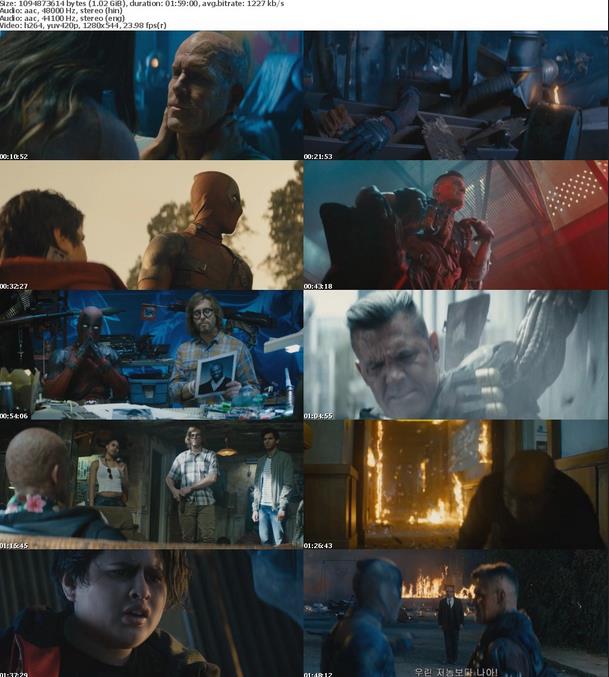 Deadpool 2 (2018) 720p HC HDRip x264 Dual-AudioHindi (Cleaned) - English - Downloadhub