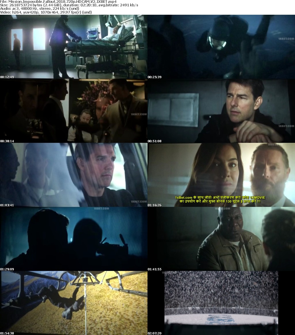 Mission Impossible Fallout 2018 720p HDCAM V2 1XBET Mission Impossible Fallout 2018 720p HDCAM V2 1XBET