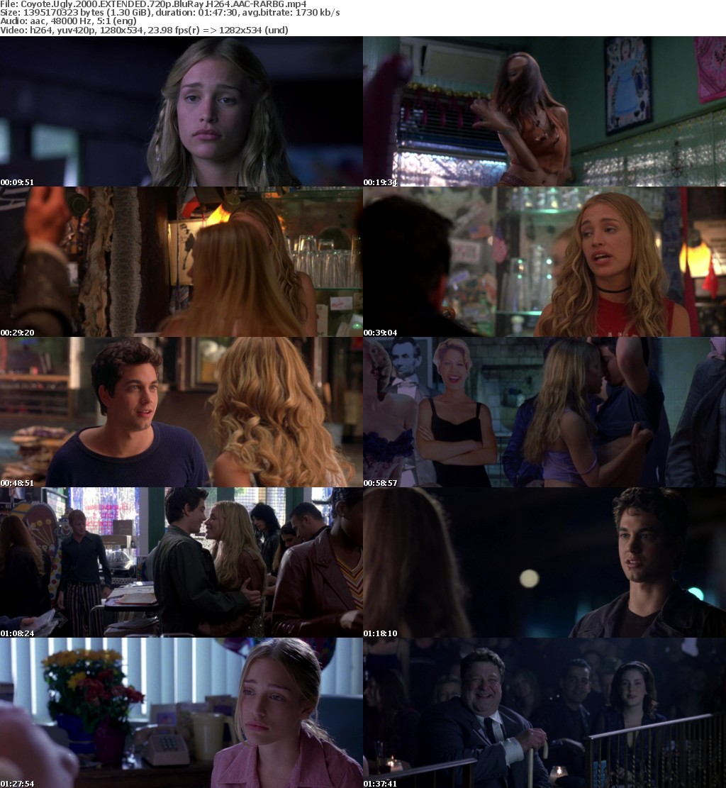 Coyote Ugly 2000 EXTENDED 720p BluRay H264 AAC-RARBG Coyote Ugly 2000 EXTENDED 720p BluRay H264 AAC-RARBG