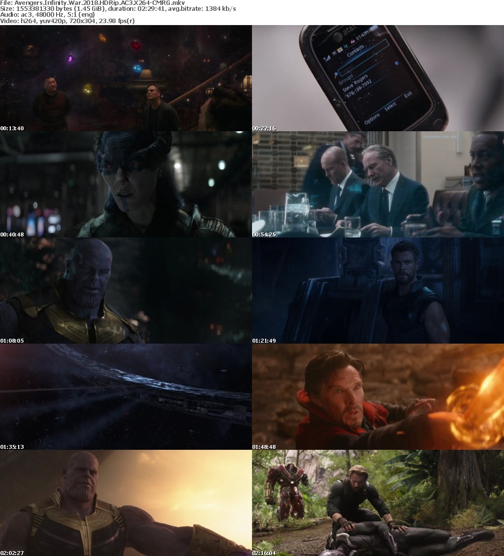 Avengers Infinity War (2018) HDRip AC3 X264-CMRG