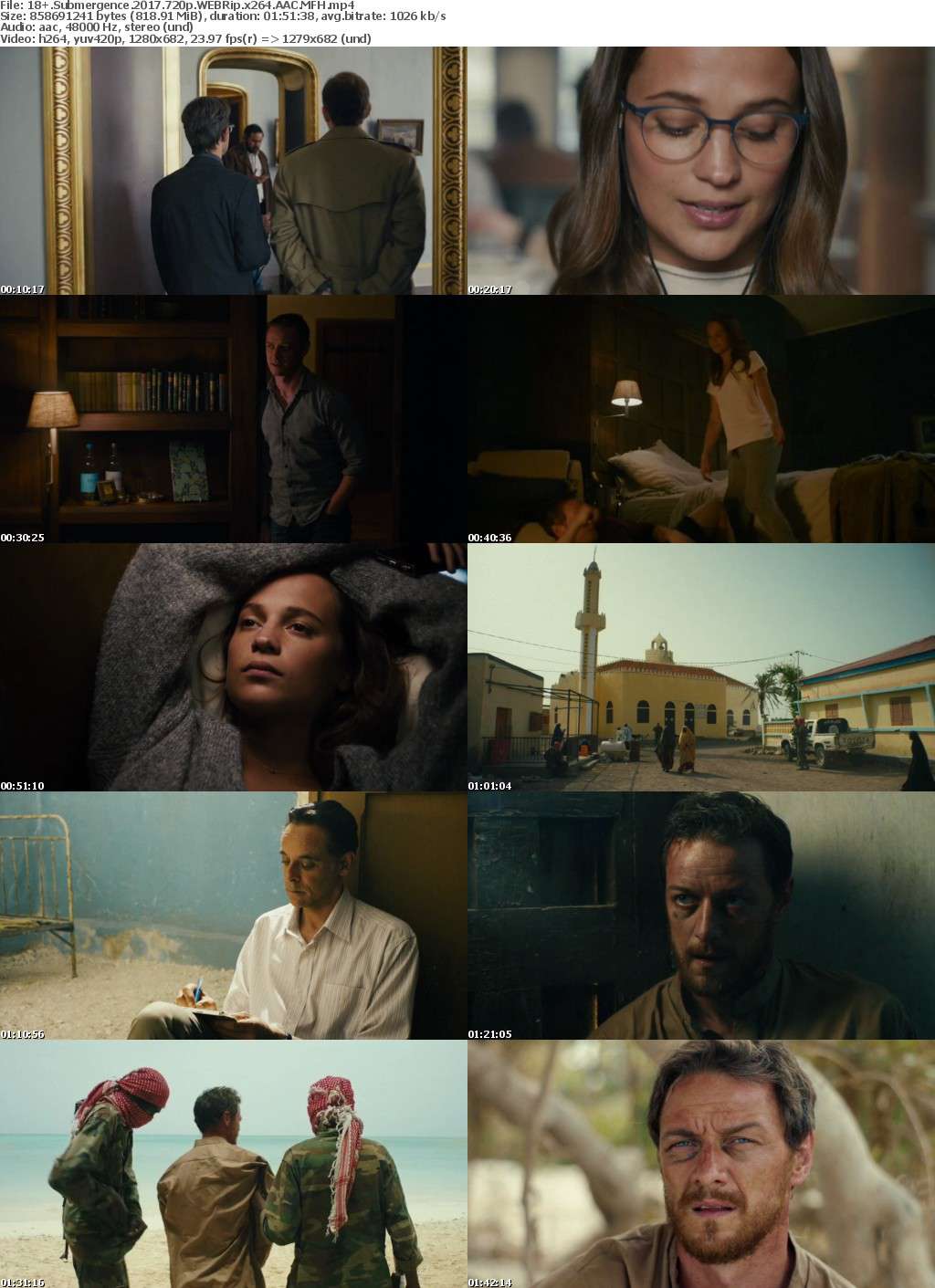 18+ Submergence 2017 720p WEBRip x264 AAC MFH