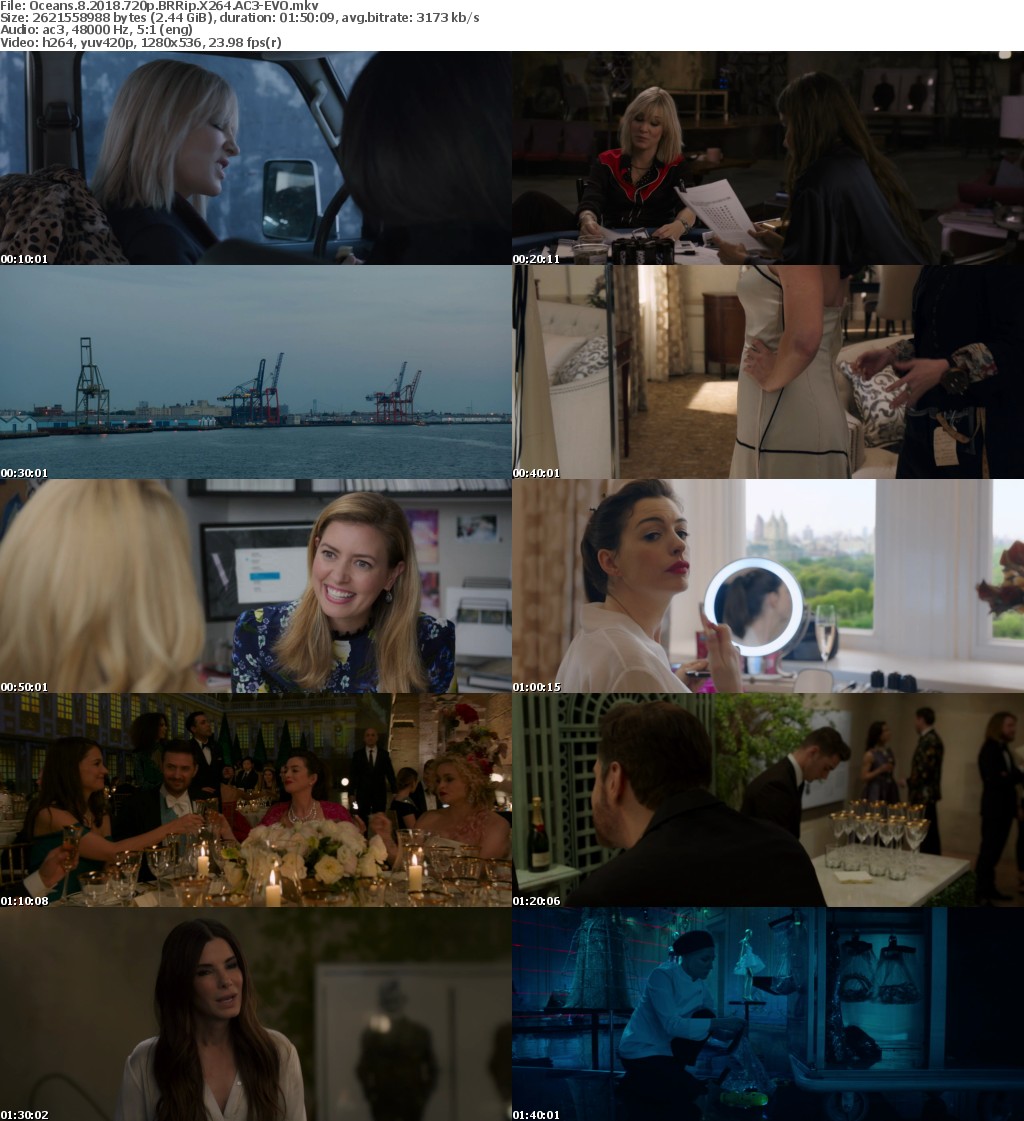 Oceans 8 (2018) 720p BRRip X264 AC3-EVO