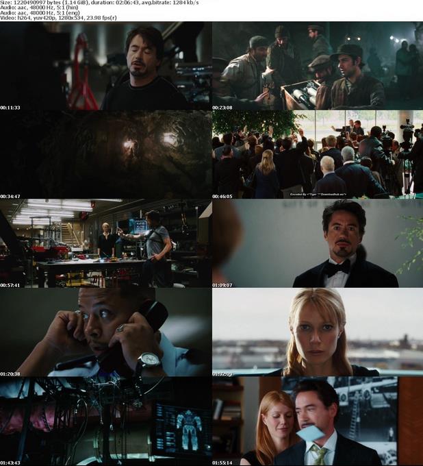 Iron Man (2008) 720p BluRay x264 Dual-AudioHindi 5.1 - English 5.1 ESubs - Downloadhub