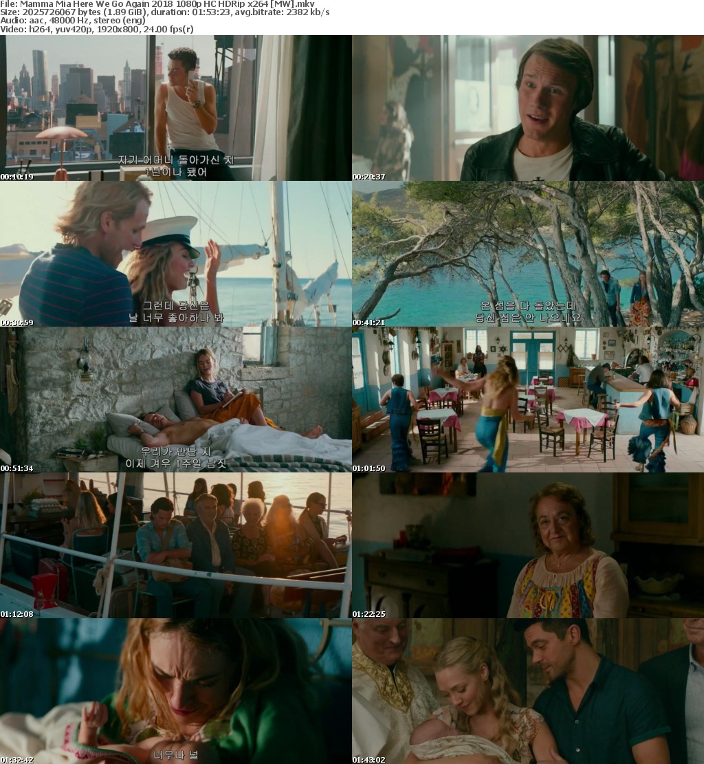 Mamma Mia Here We Go Again (2018) 1080p HC HDRip x264 MW