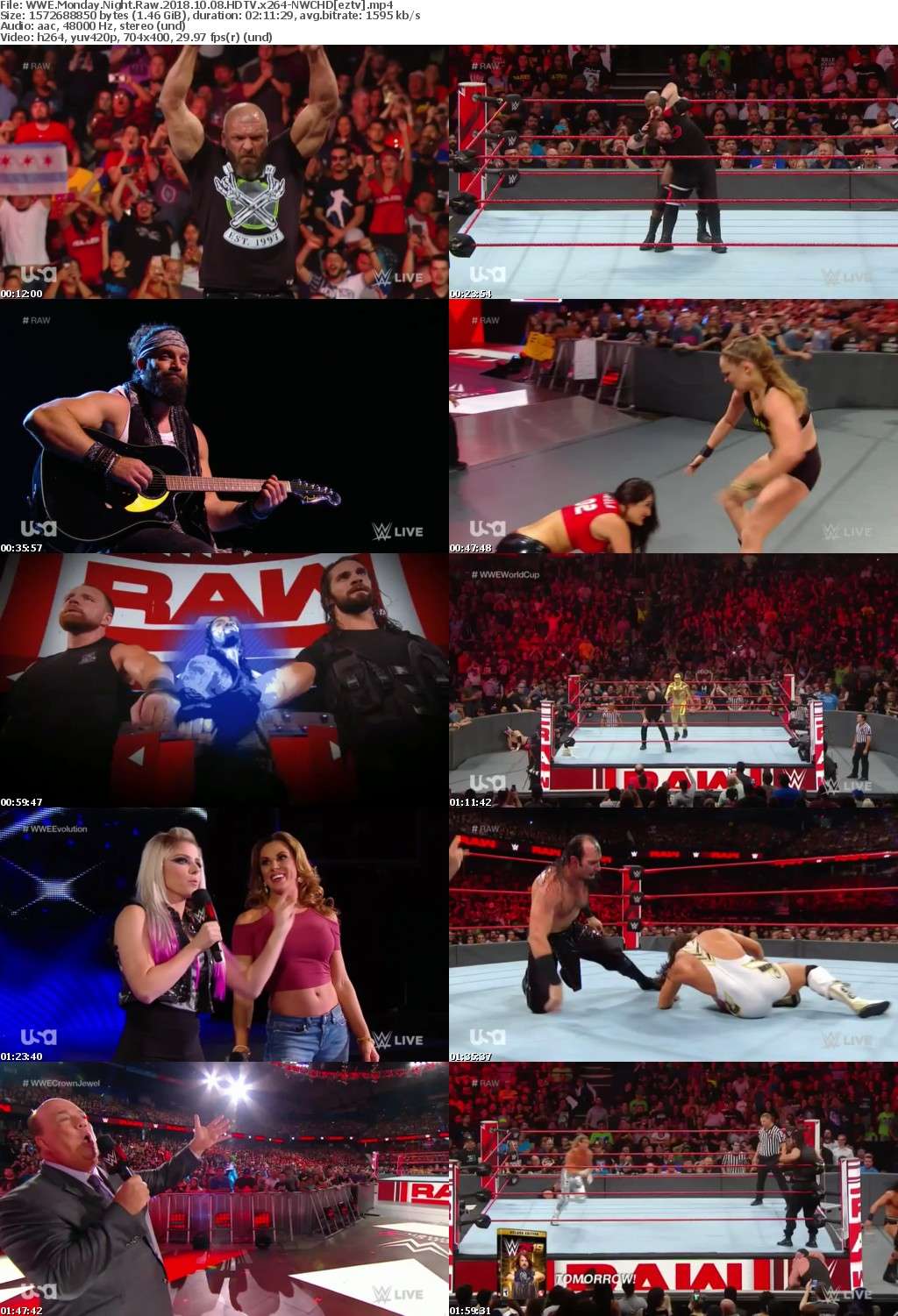 WWE Monday Night Raw (2018) 10 08 HDTV x264-NWCHD