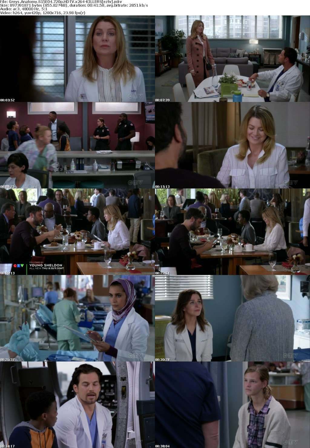 Greys Anatomy S15E04 720p HDTV x264-KILLERS Greys Anatomy S15E04 720p HDTV x264-KILLERS