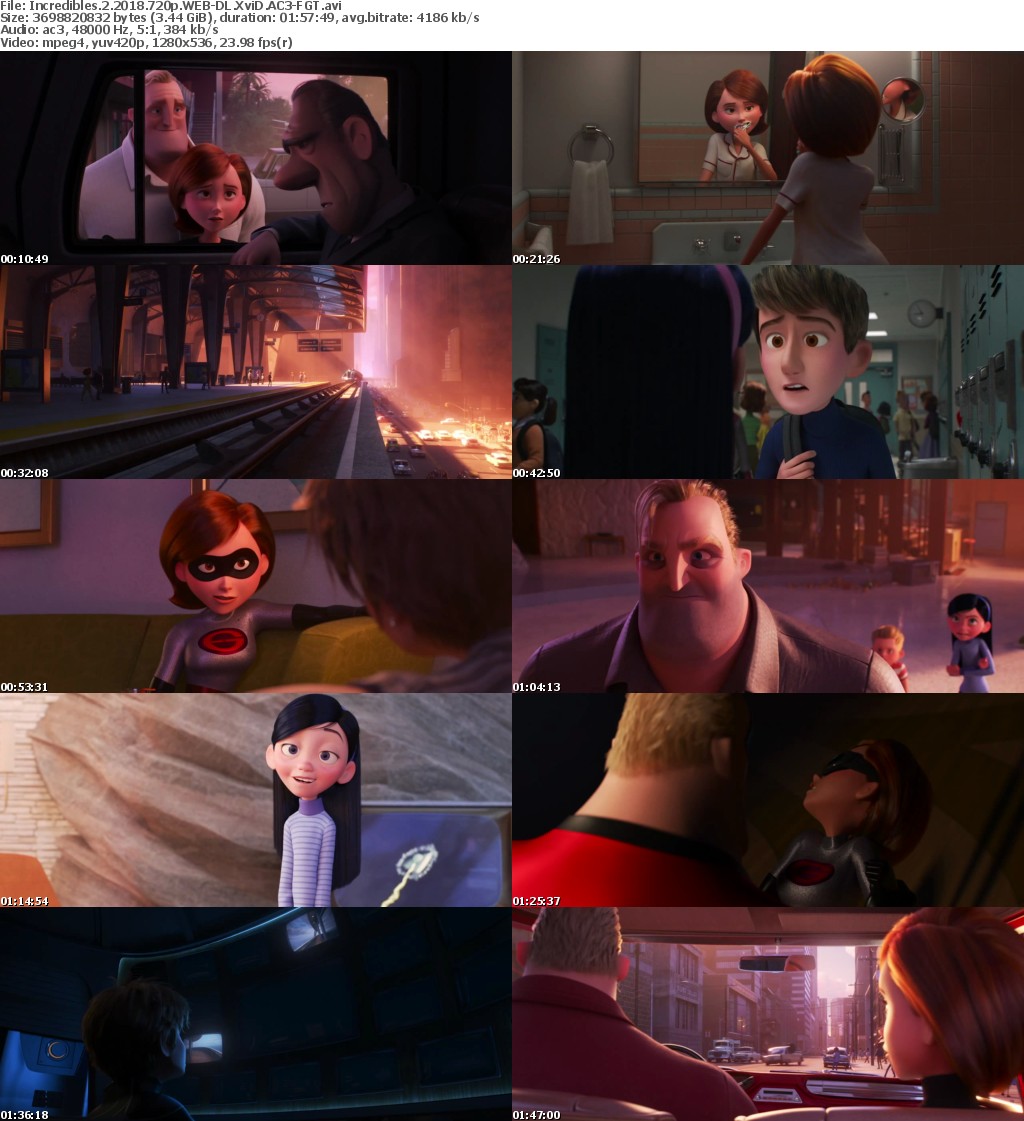 Incredibles 2 (2018) 720p WEB-DL XviD AC3-FGT