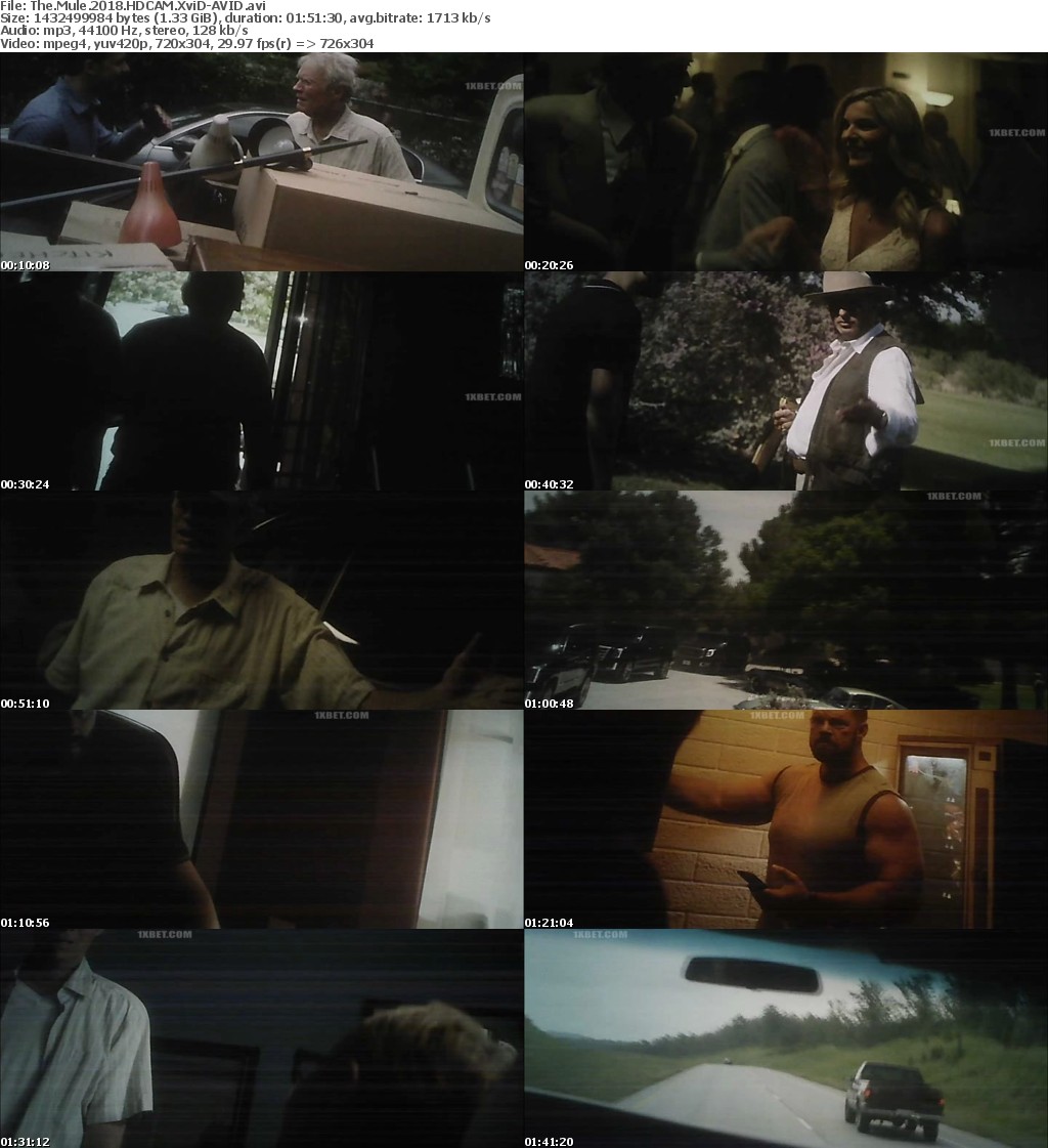 The Mule (2018) HDCAM XviD-AVID