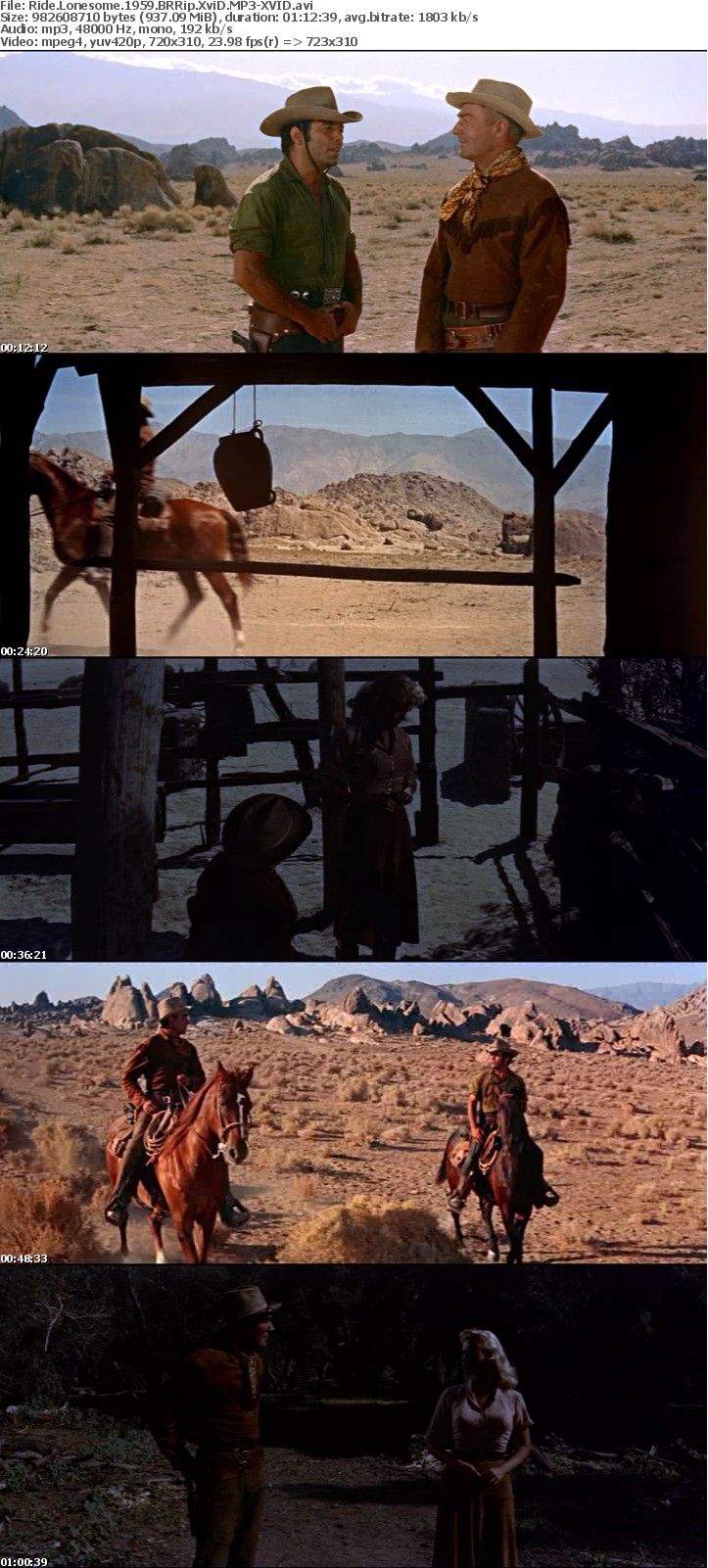 Ride Lonesome 1959 BRRip XviD MP3-XVID Ride Lonesome 1959 BRRip XviD MP3-XVID
