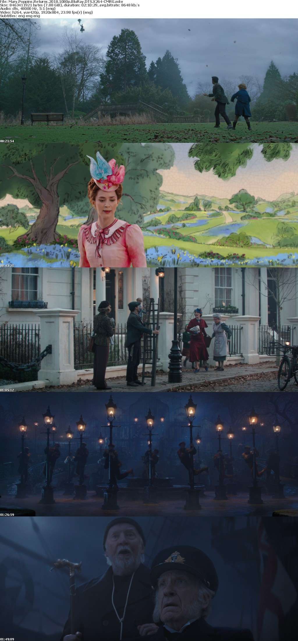 Mary Poppins Returns 2018 1080p BluRay DTS X264-CMRG Mary Poppins Returns 2018 1080p BluRay DTS X264-CMRG