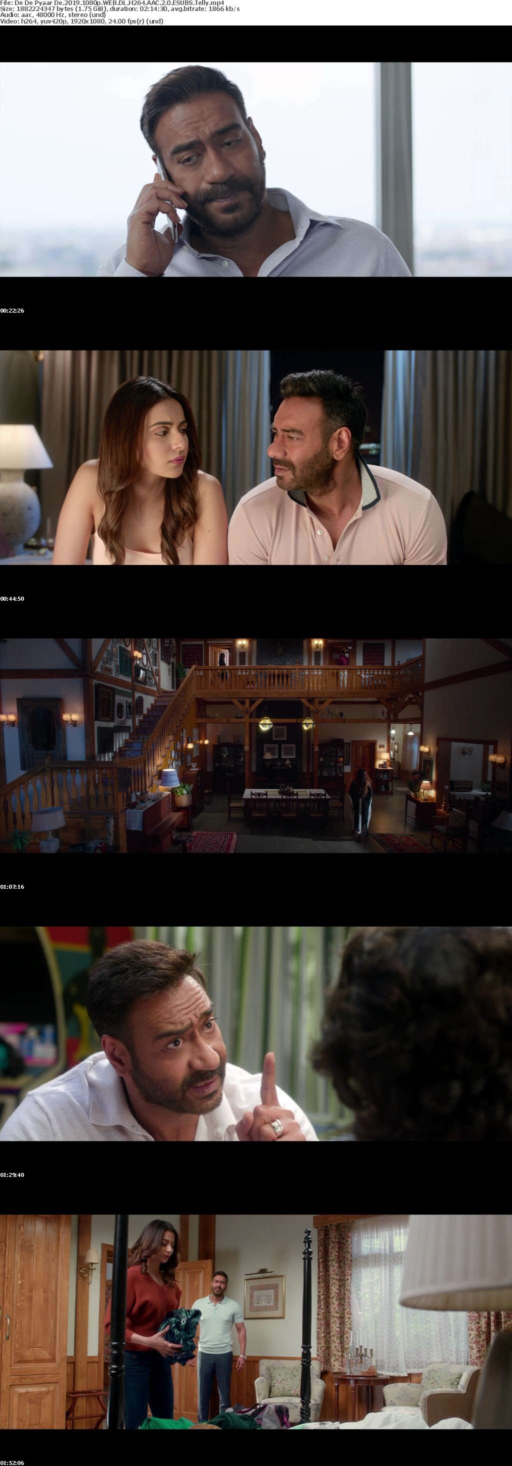 De De Pyaar De 2019 1080p WEB DL H264 AAC 2 0 ESUBS Telly De De Pyaar De 2019 1080p WEB DL H264 AAC 2 0 ESUBS Telly