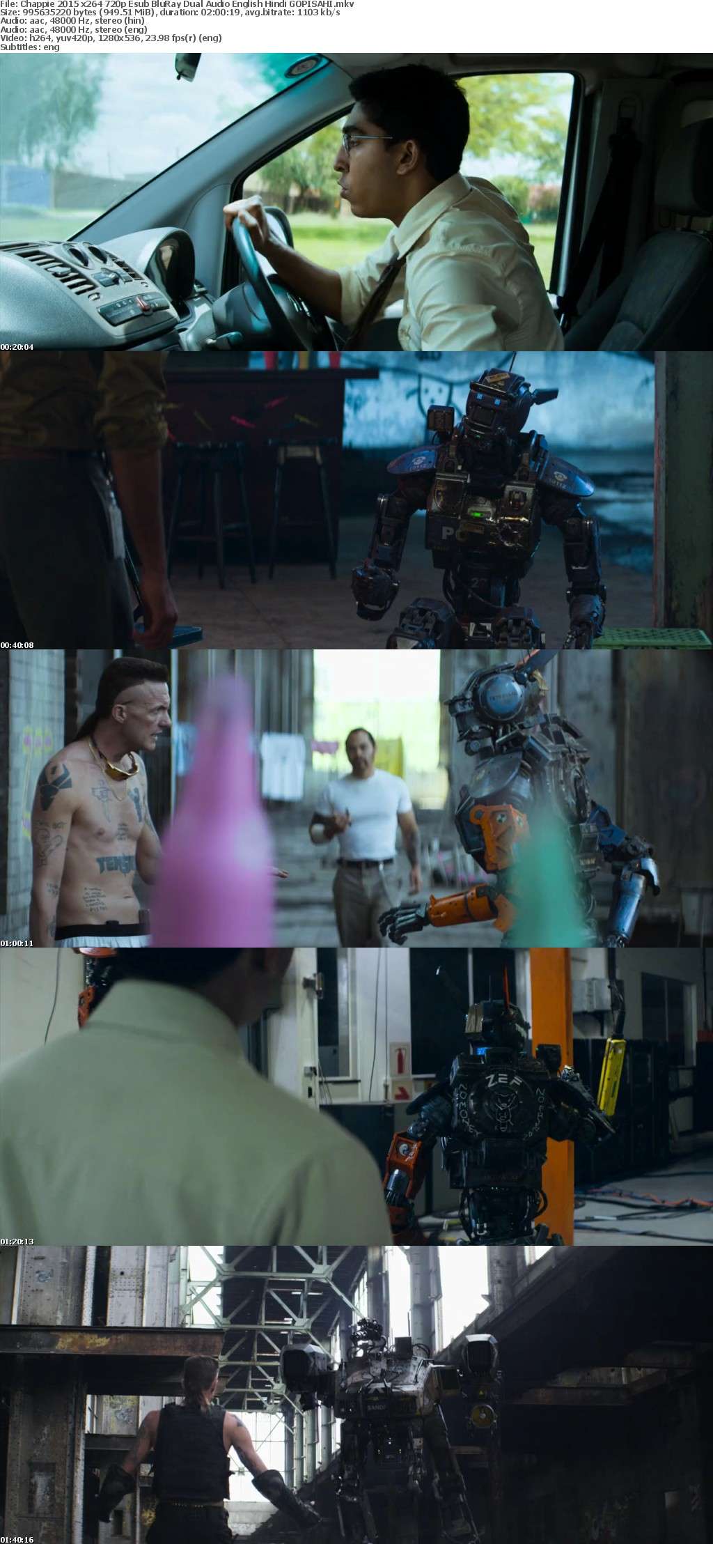 Chappie 2015 x264 720p Esub BluRay Dual Audio English Hindi GOPISAHI Chappie 2015 x264 720p Esub BluRay Dual Audio English Hindi GOPISAHI