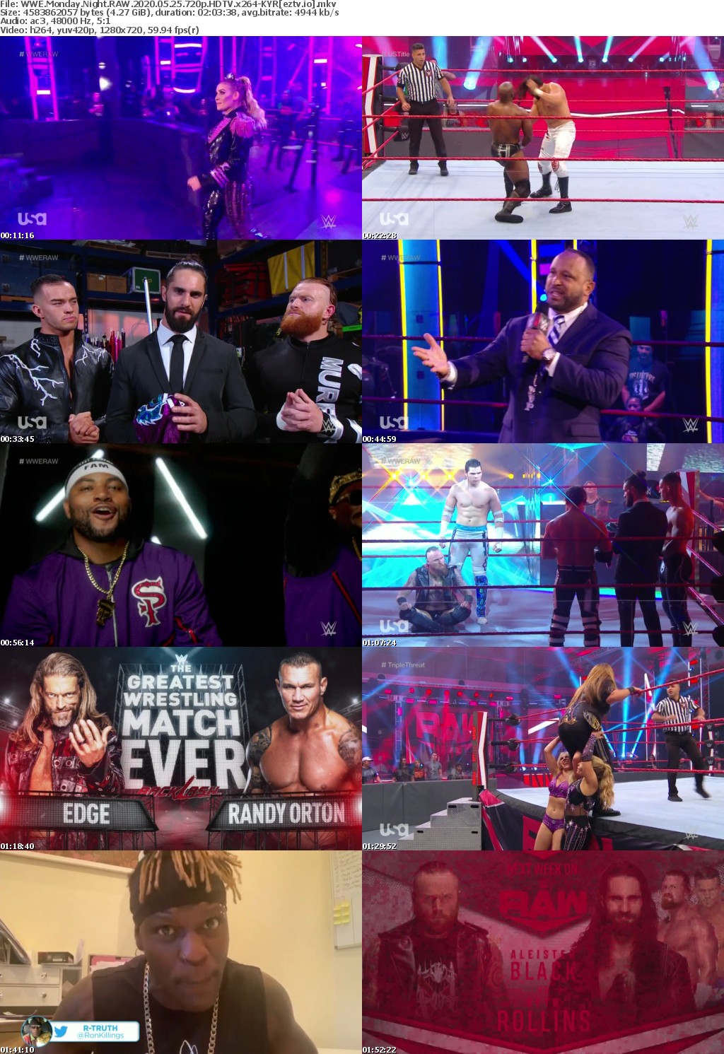 WWE Monday Night RAW 2020 05 25 720p HDTV x264-KYR