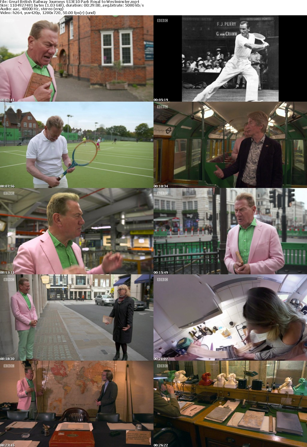 Great British Railway Journeys S13E10 Park Royal to Westminster (1280x720p HD, 50fps, soft Eng subs)