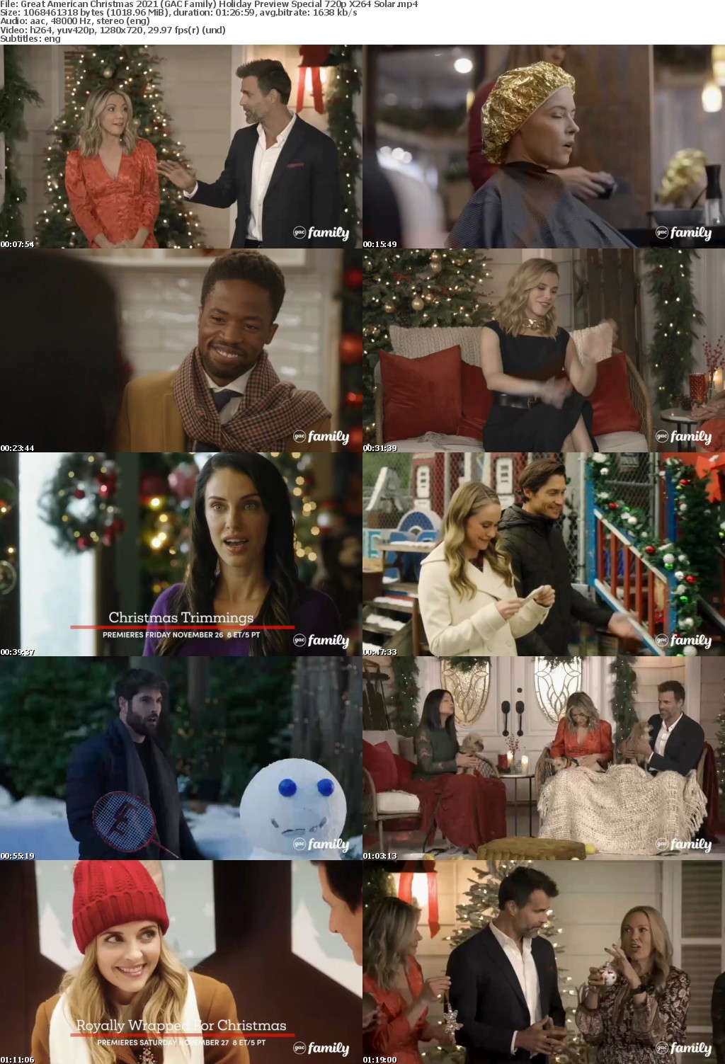 Great American Christmas 2021 (GAC Family) Holiday Preview Special 720p X264 Solar