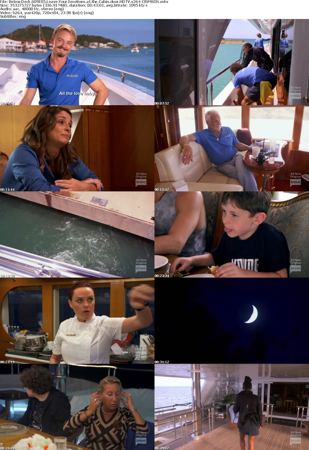 Below Deck S09E05 Leave Your Emotions at the Cabin door HDTV x264-CRiMSON