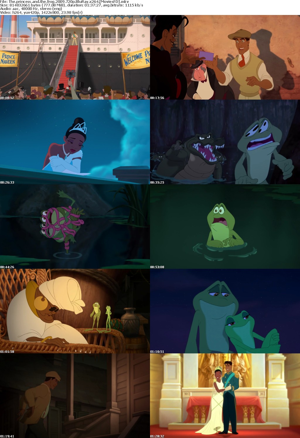 The Princess And The Frog (2009) 720p BluRay x264 - MoviesFD