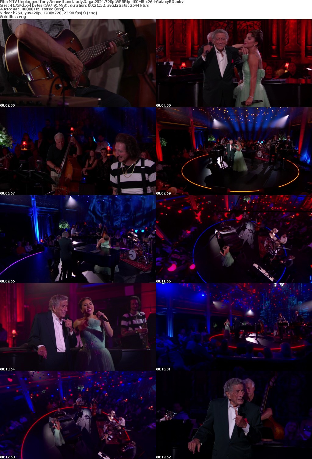 MTV Unplugged Tony Bennett and Lady Gaga 2021 720p WEBRip 400MB x264-GalaxyRG