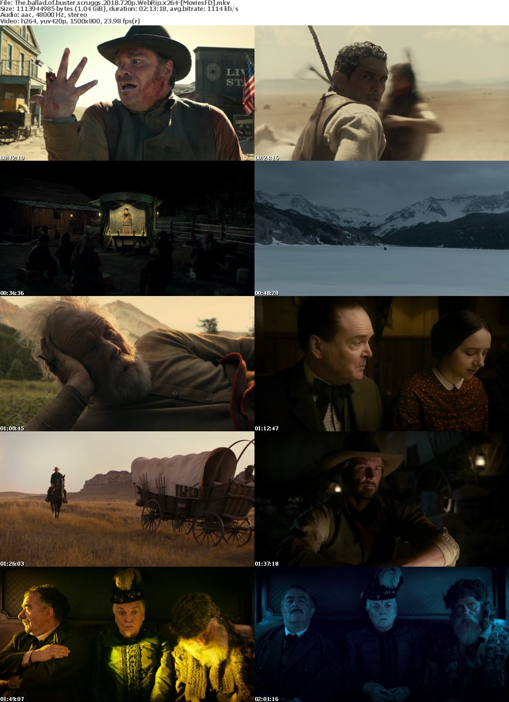 The Ballad Of Buster Scruggs (2018) 720p WebRip x264- MoviesFD