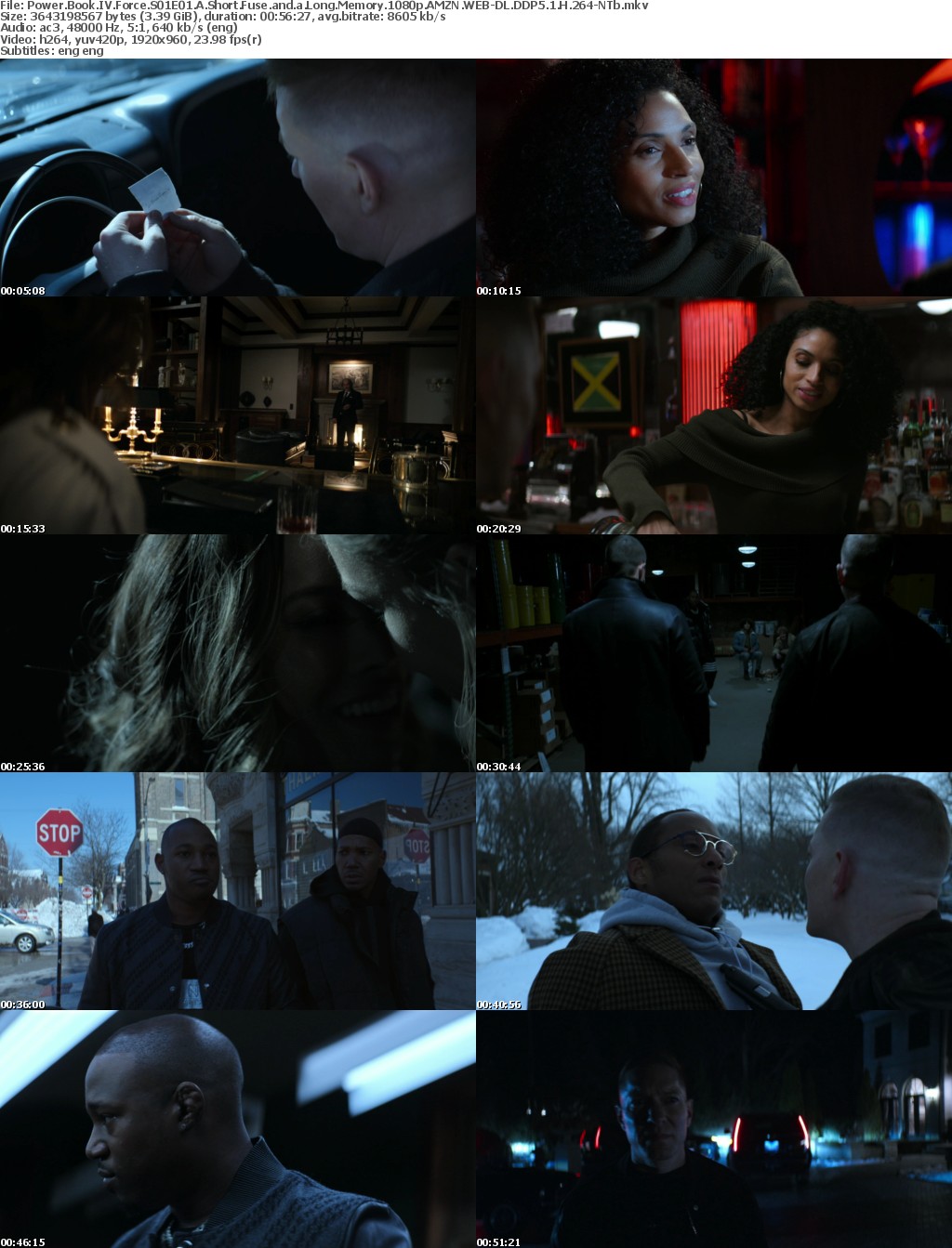 Power Book IV Force S01E01 A Short Fuse and a Long Memory 1080p AMZN WEBRip DDP5 1 x264-NTb