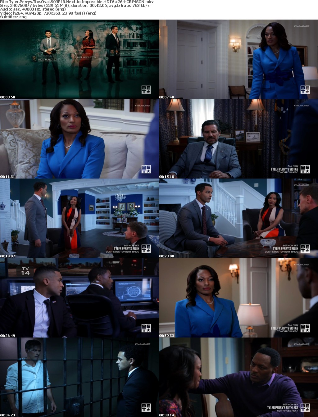 Tyler Perrys The Oval S03E18 Next to Impossible HDTV x264-CRiMSON