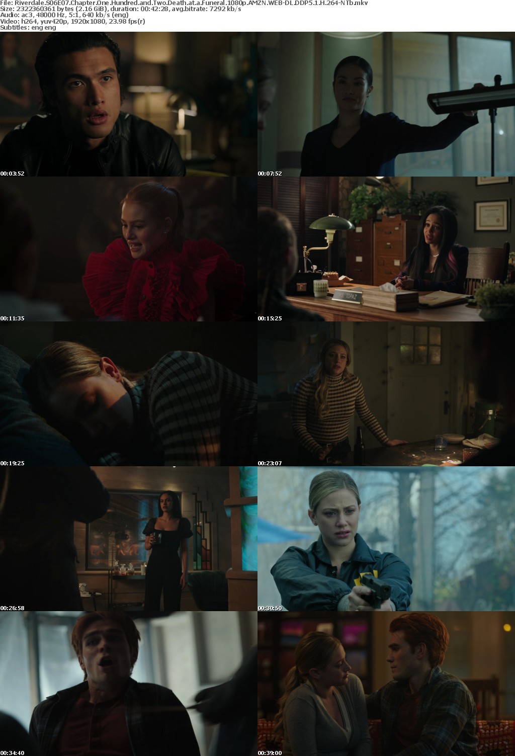 Riverdale US S06E07 Chapter One Hundred and Two Death at a Funeral 1080p AMZN WEBRip DDP5 1 x264-NTb
