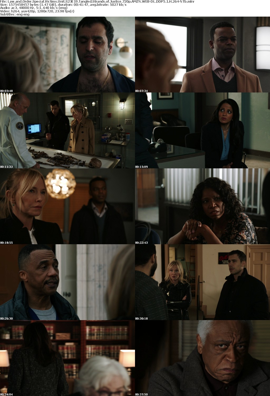 Law and Order SVU S23E19 Tangled Strands of Justice 720p AMZN WEBRip DDP5 1 x264