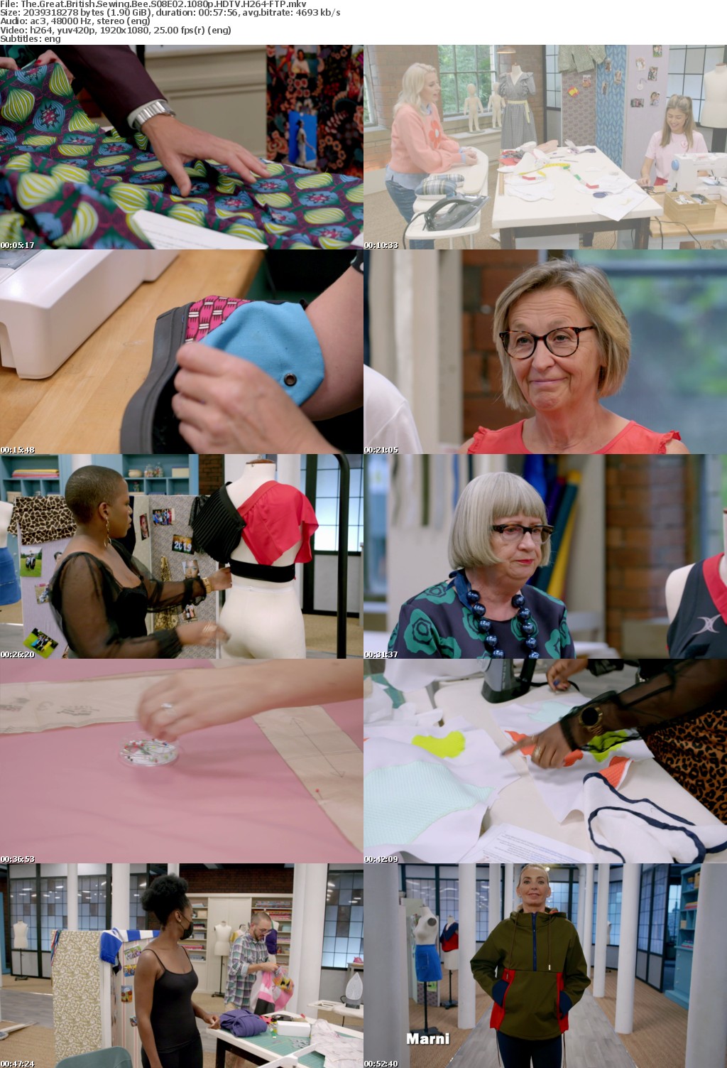 The Great British Sewing Bee S08E02 1080p HDTV H264-FTP