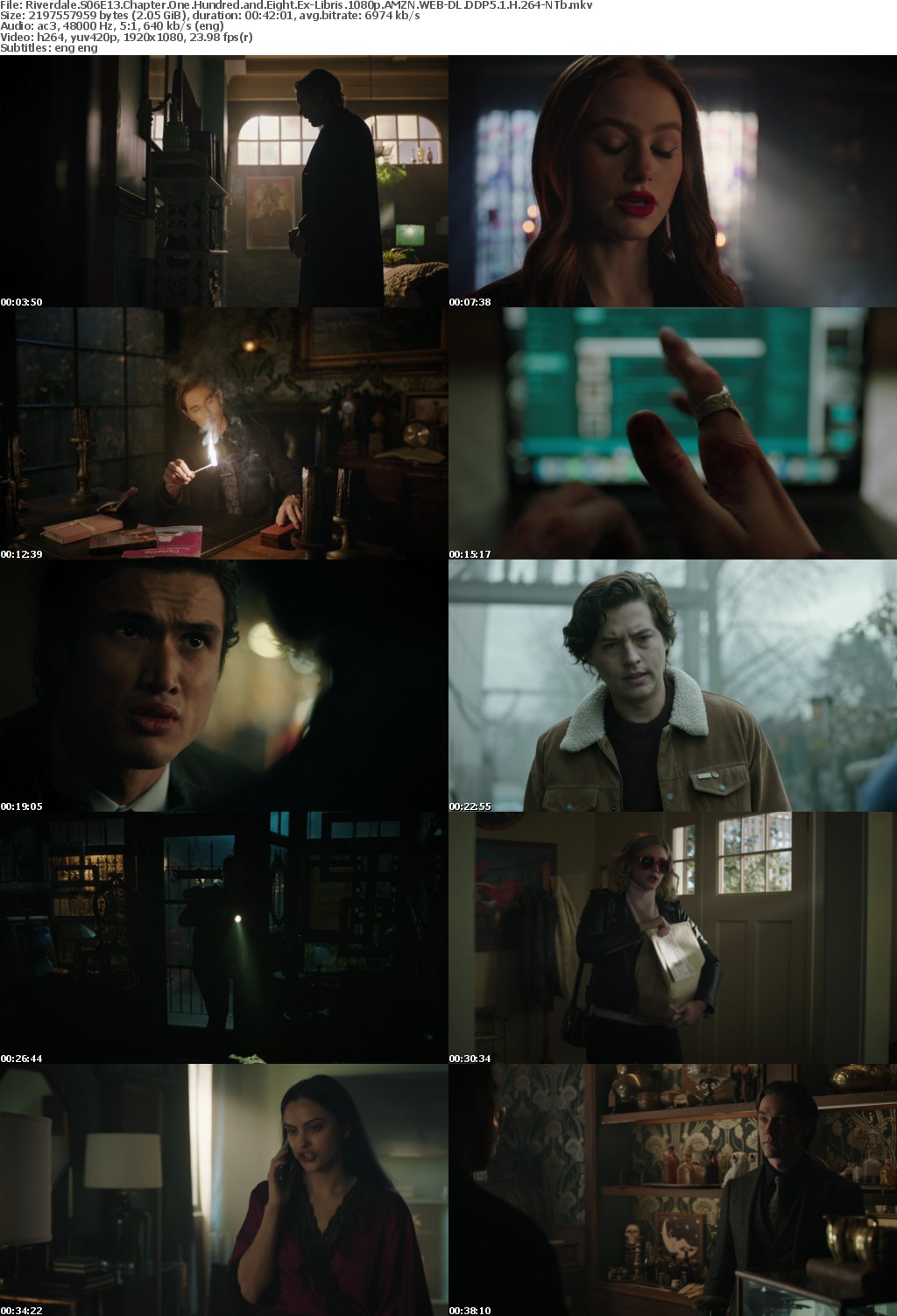 Riverdale US S06E13 Chapter One Hundred and Eight Ex-Libris 1080p AMZN WEBRip DDP5 1 x264-NTb