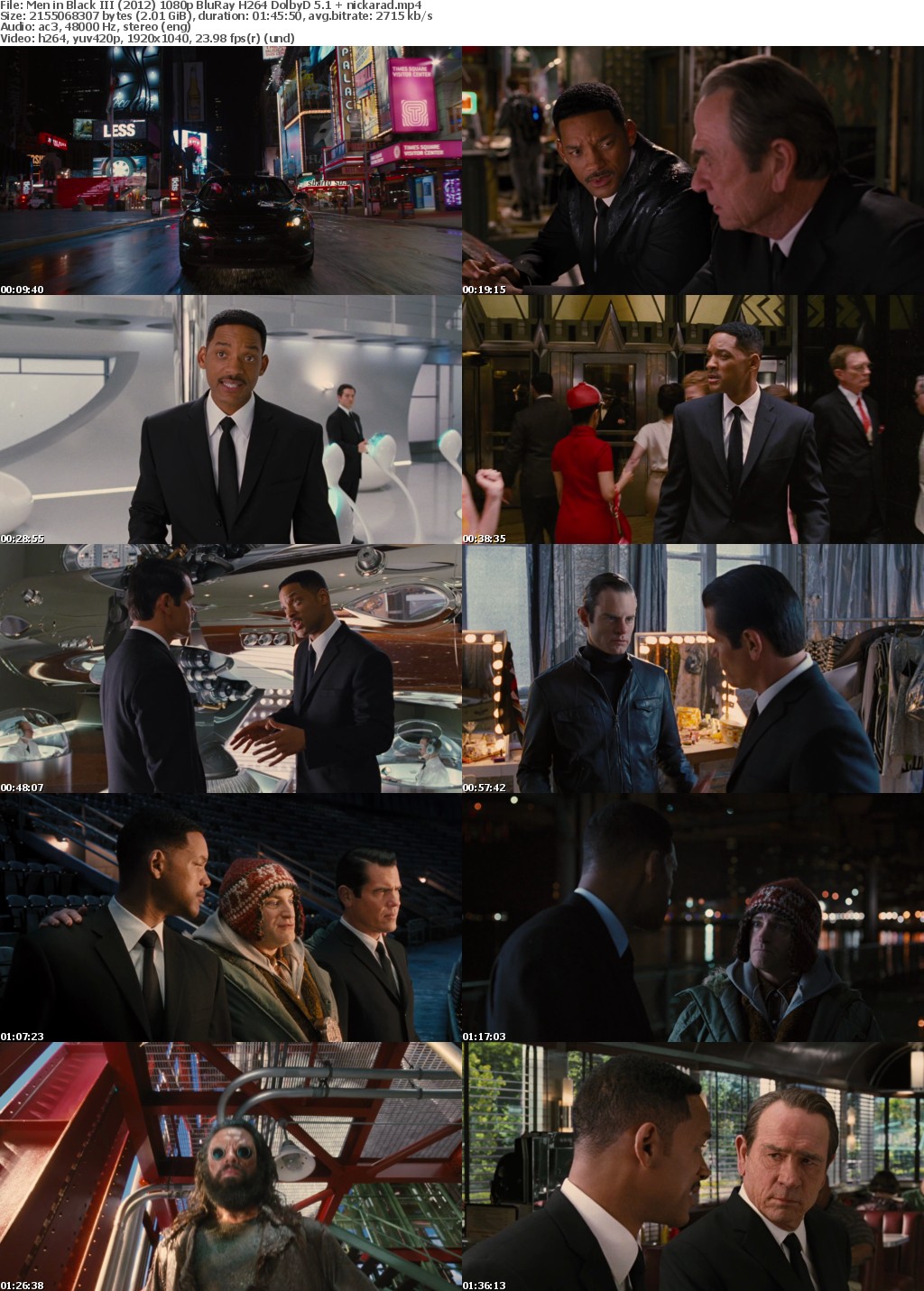 Men in Black III (2012) 1080p BluRay H264 DolbyD 5 1 nickarad