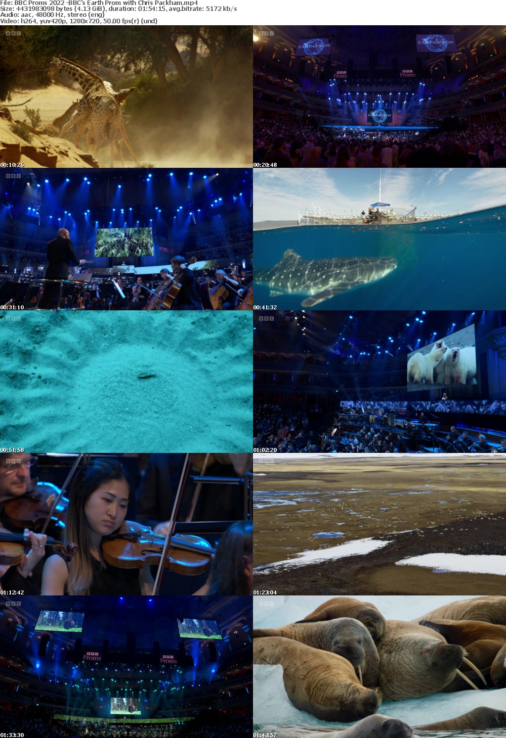 BBC Proms 2022 -BBCs Earth Prom with Chris Packham (1280x720p HD, 50fps, soft Eng subs)