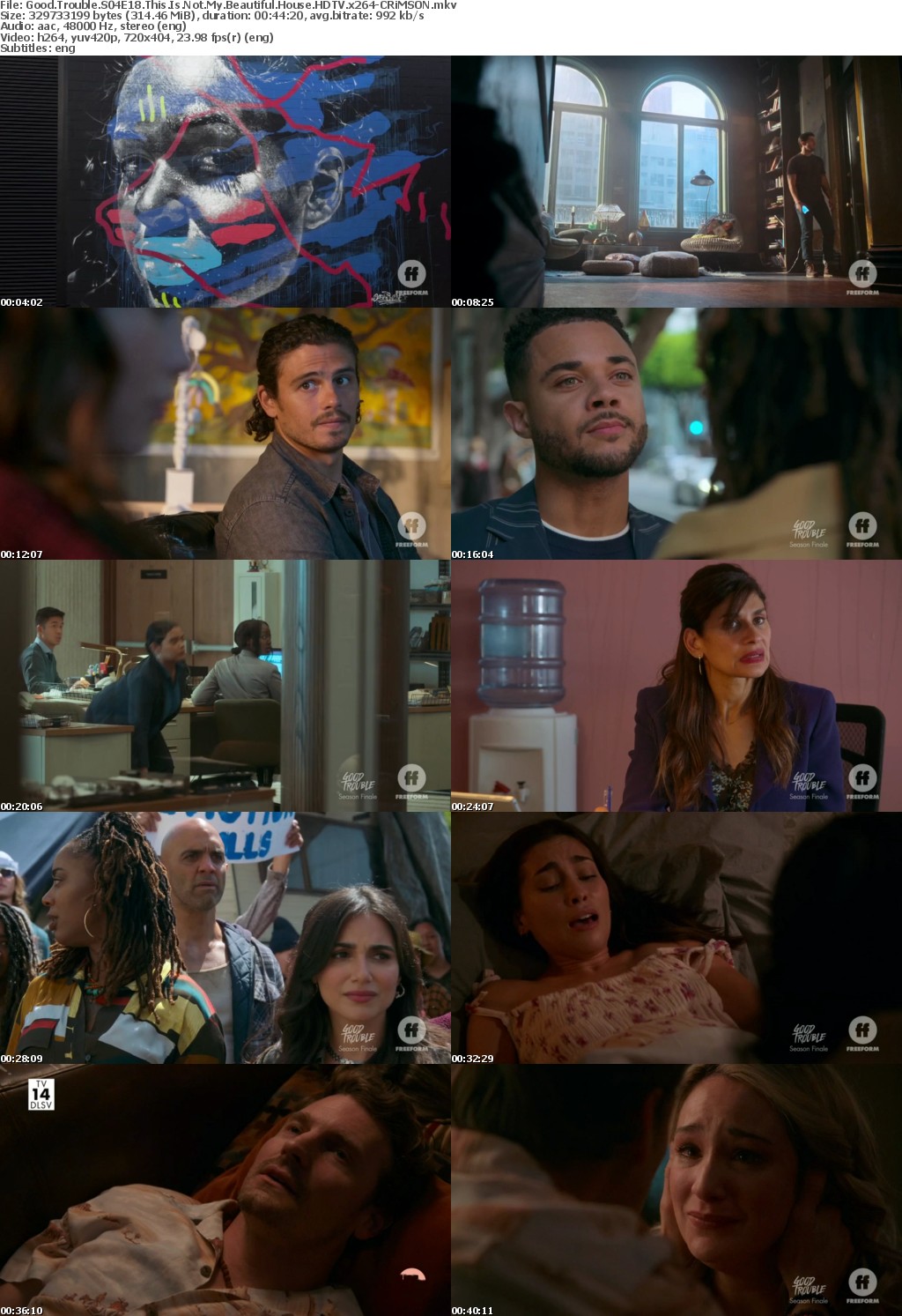 Good Trouble S04E18 This Is Not My Beautiful House HDTV x264-CRiMSON