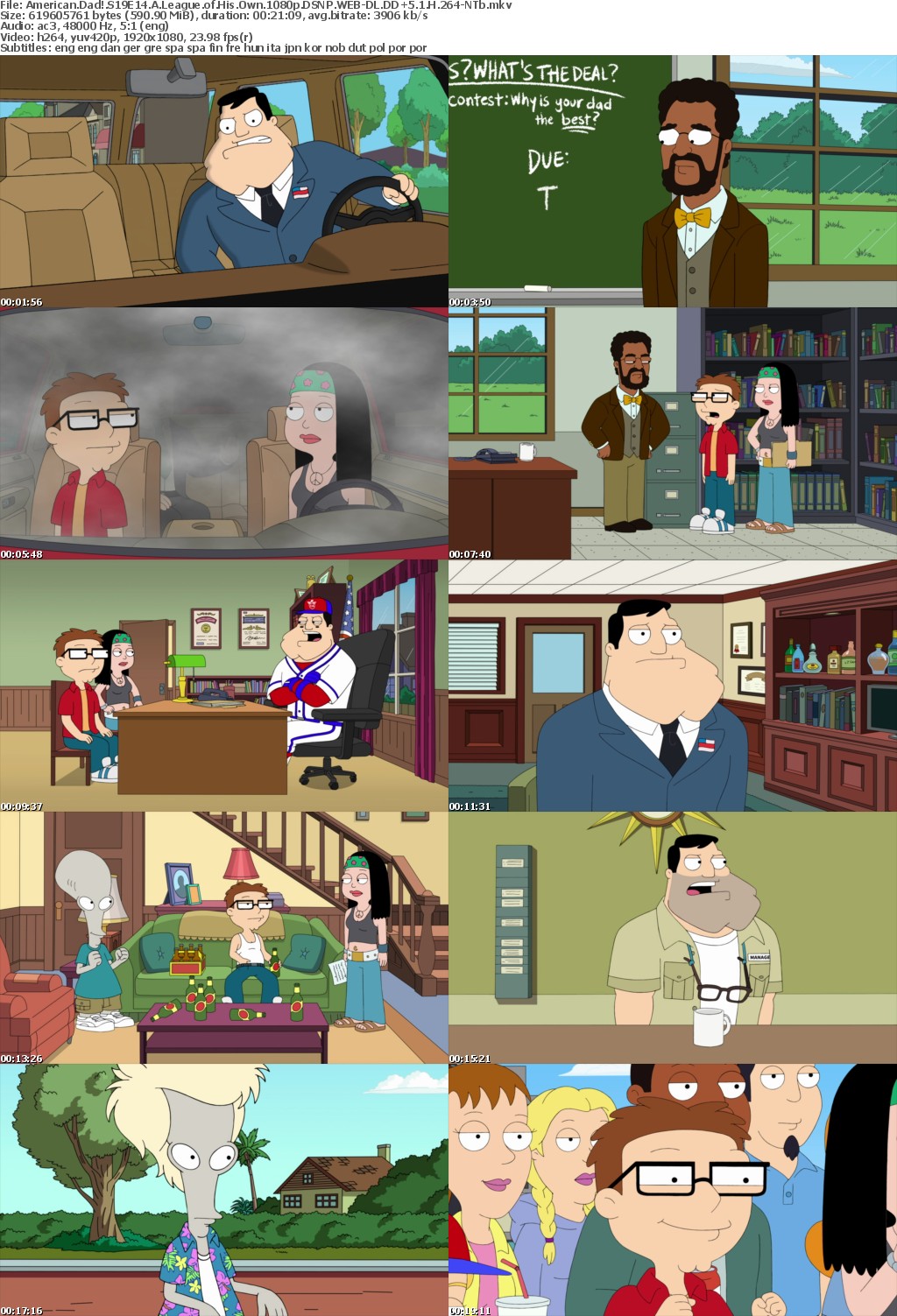 American Dad S19E14 A League of His Own 1080p DSNP WEBRip DDP5 1 x264-NTb