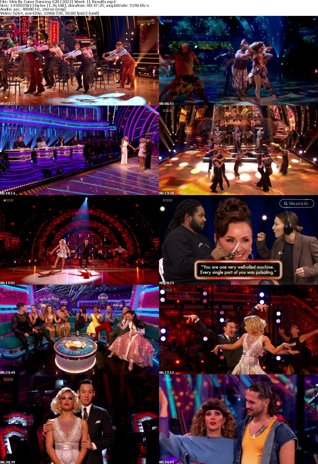Strictly Come Dancing S20 (2022) Week 11 Results (1280x720p HD, 50fps, soft Eng subs)