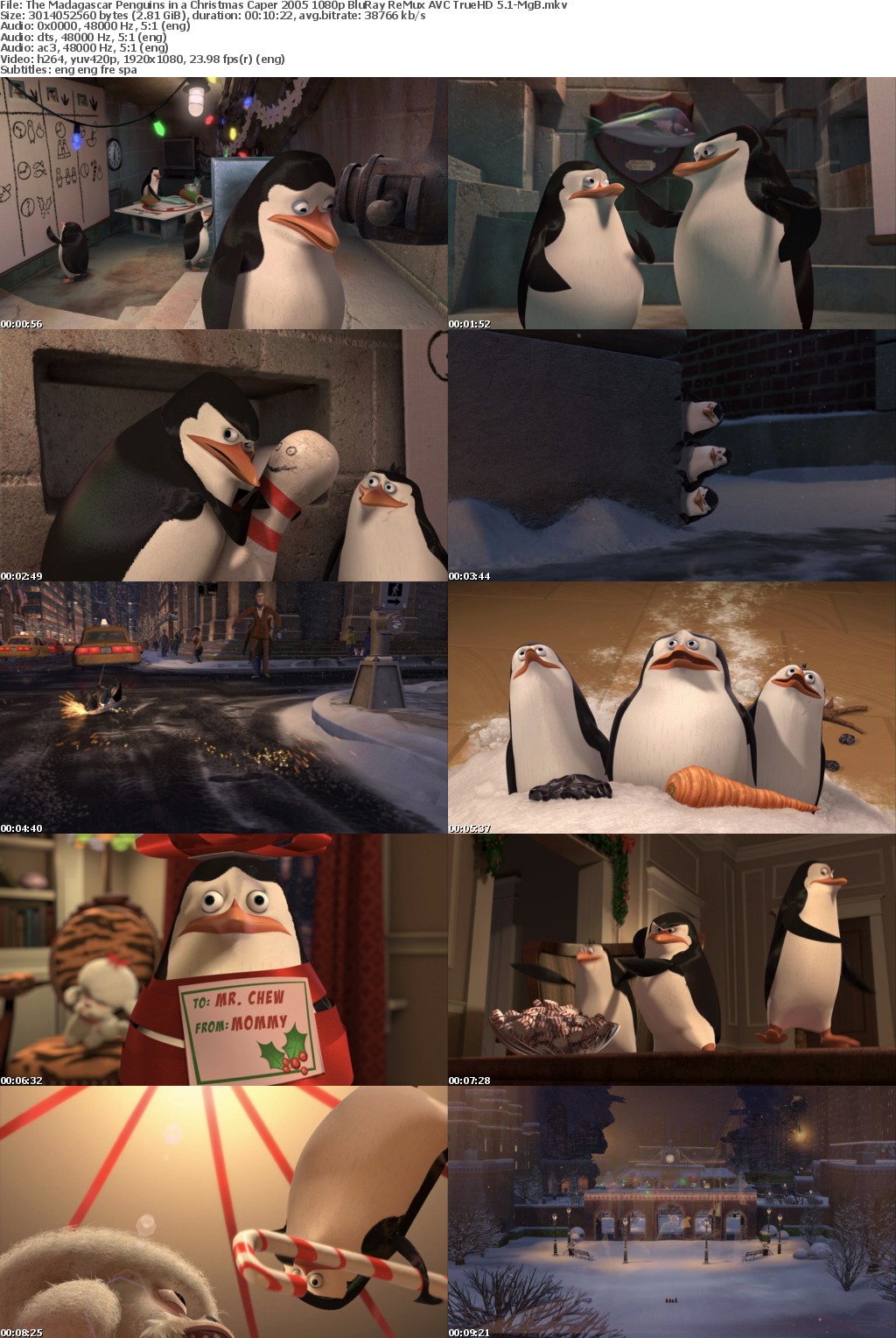 The Madagascar Penguins in a Christmas Caper 2005 BluRay 1080p ReMux AVC TrueHD 5 1-MgB