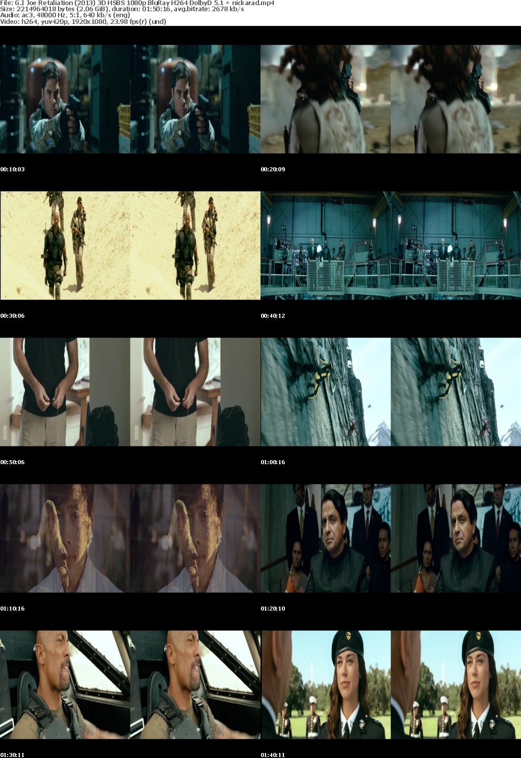 G I Joe Retaliation (2013) 3D HSBS 1080p BluRay H264 DolbyD 5 1 nickarad