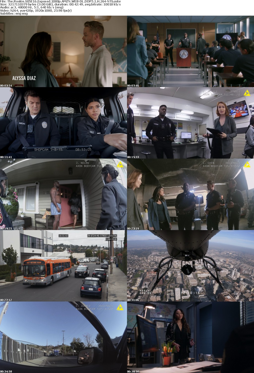 The Rookie S05E16 Exposed 1080p AMZN WEBRip DDP5 1 x264-NTb