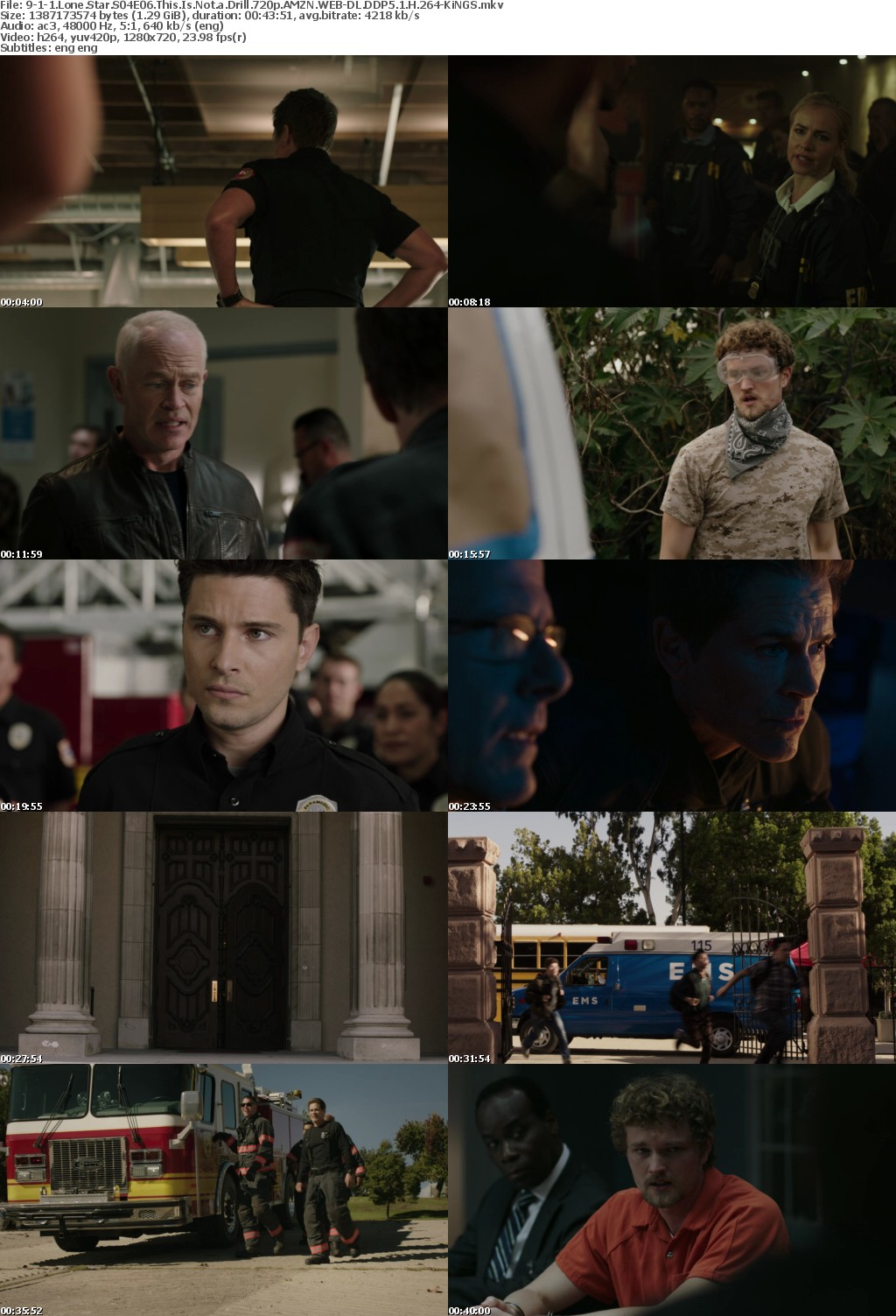 9-1-1 Lone Star S04E06 This Is Not a Drill 720p AMZN WEBRip DDP5 1 x264-KiNGS