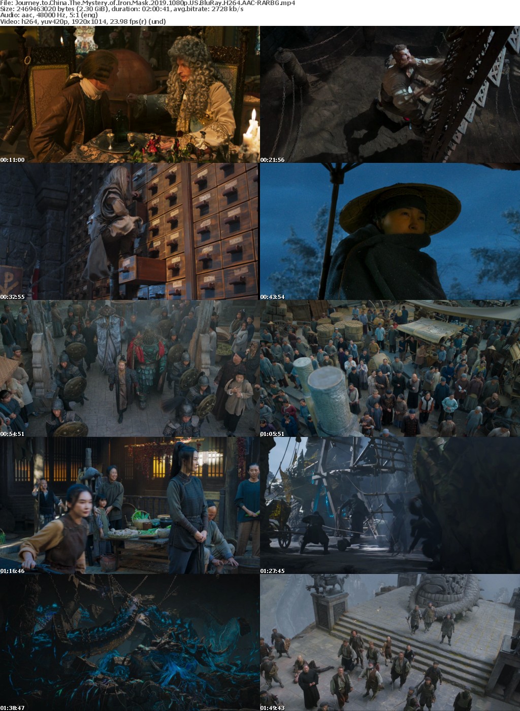 Journey to China The Mystery of Iron Mask 2019 1080p US BluRay H264 AAC-RARBG