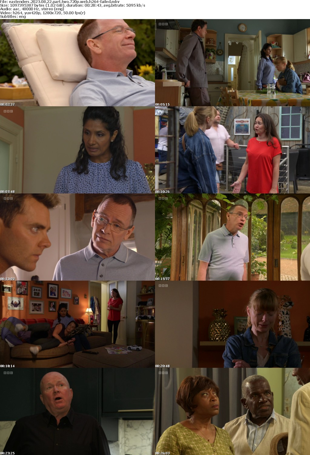 Eastenders 2023 08 22 Part Two 720p WEB h264-FaiLED