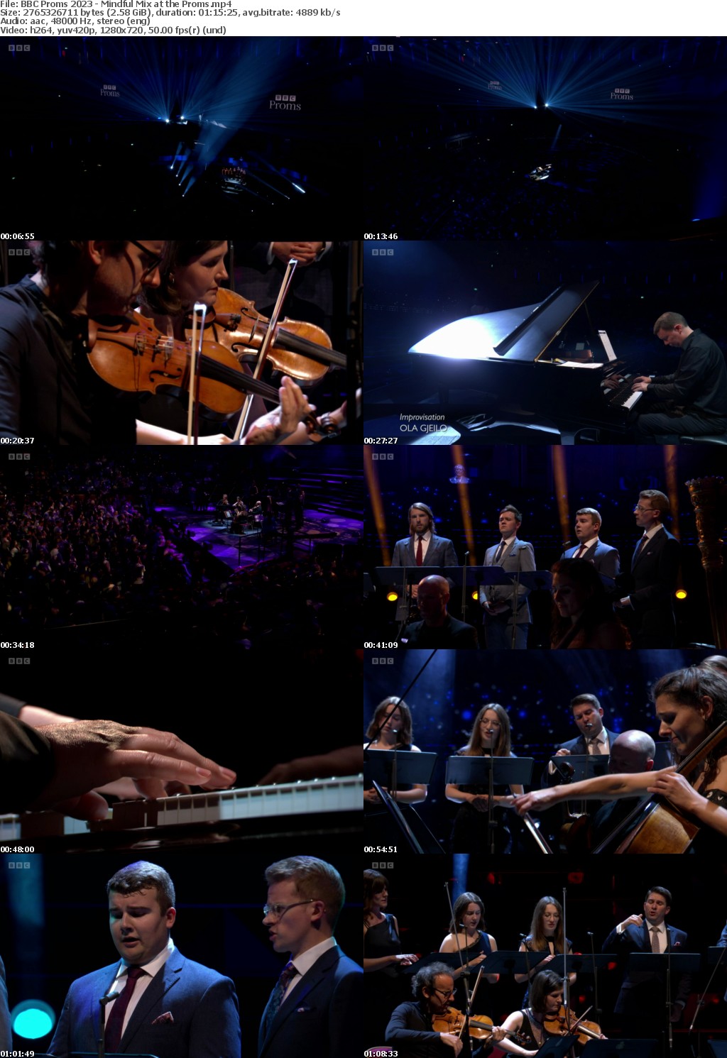 BBC Proms 2023 - Mindful Mix at the Proms (1280x720p HD, 50fps, soft Eng subs)