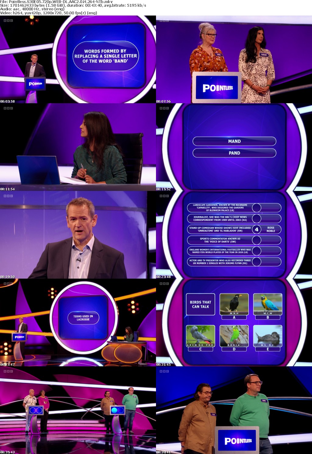 Pointless S30E05 720p WEB-DL AAC2 0 H 264-NTb