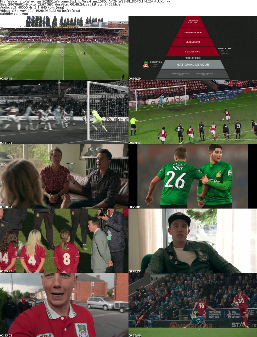 Welcome to Wrexham S02E01 Welcome Back to Wrexham 1080p AMZN WEB-DL DDP5 1 H 264-FLUX