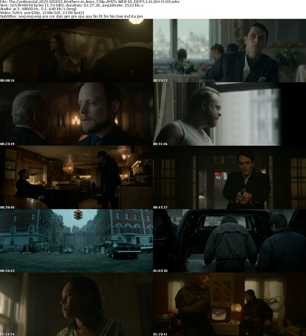 The Continental 2023 S01E01 Brothers in Arms 720p AMZN WEB-DL DDP5 1 H 264-FLUX