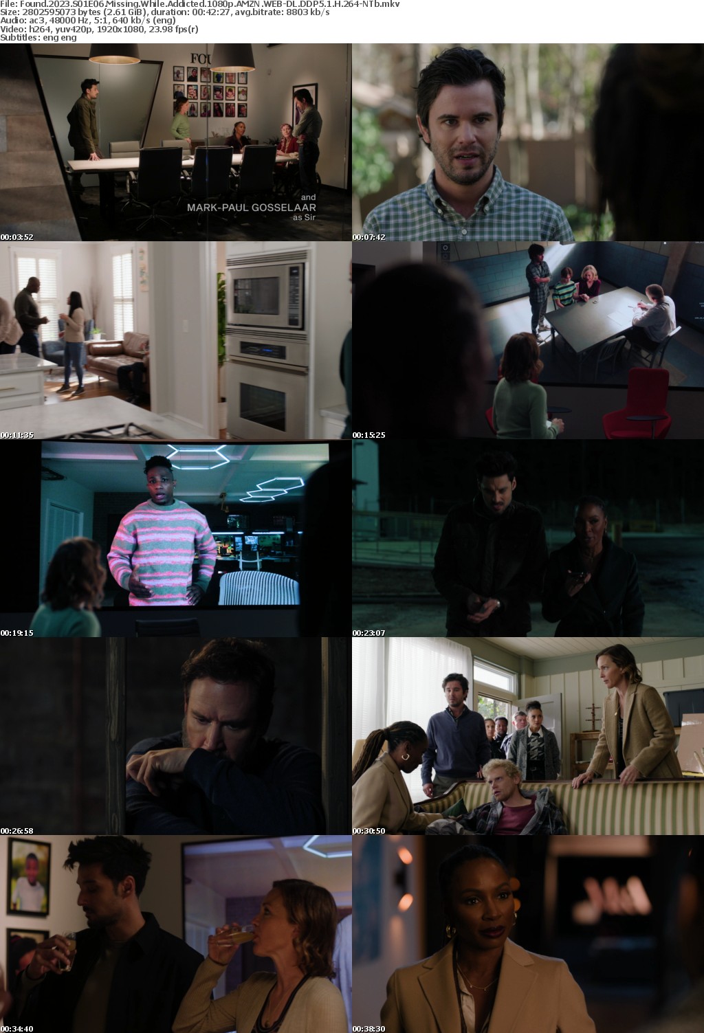 Found 2023 S01E06 Missing While Addicted 1080p AMZN WEB-DL DDP5 1 H 264-NTb